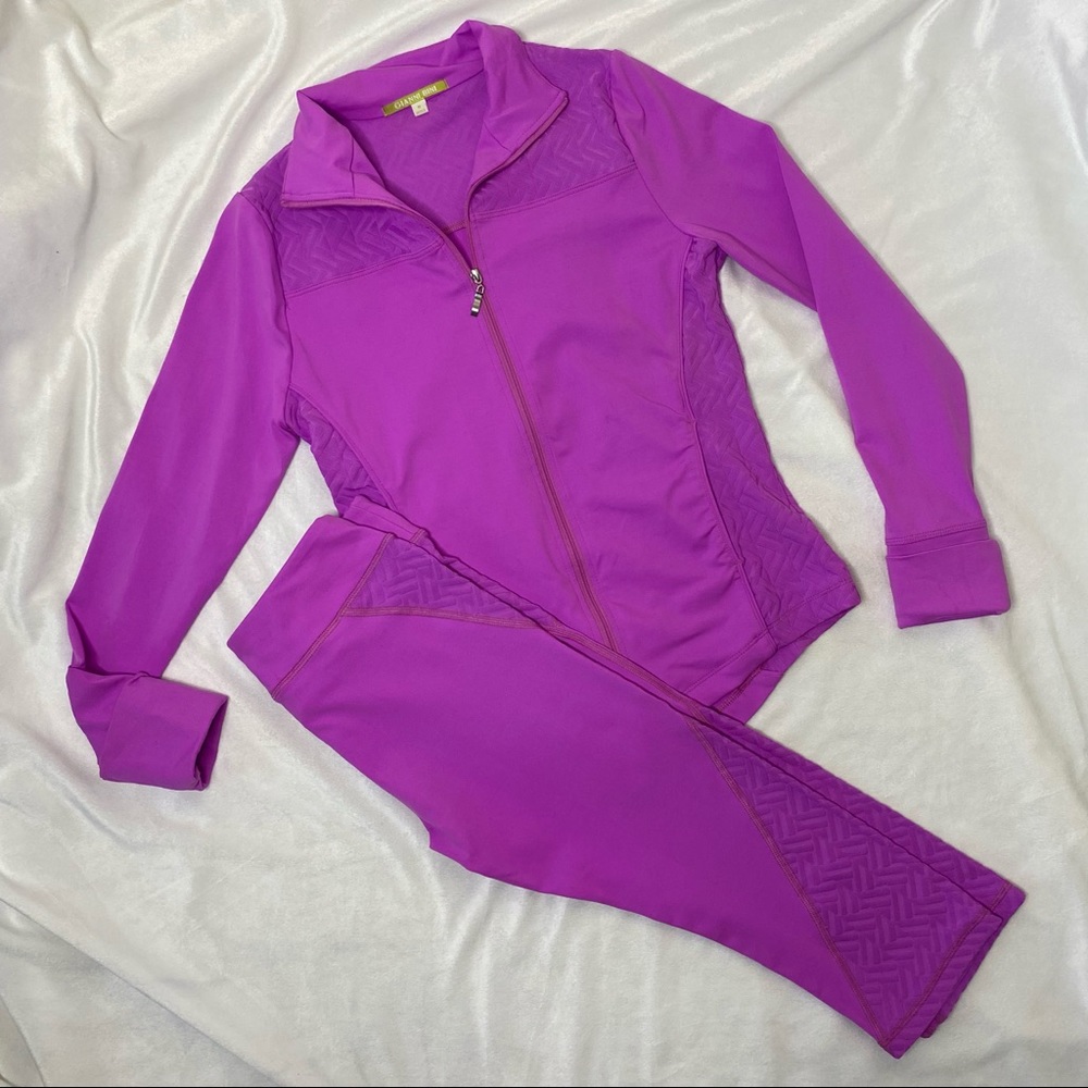 Gianni Bini athletic 2 pc purple outfit gym wear women’s size medium
